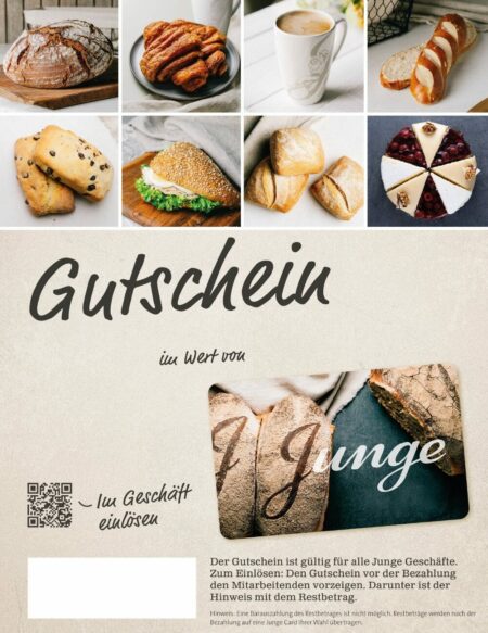 Restaurant-Gutschein für Junge Die Bäckerei