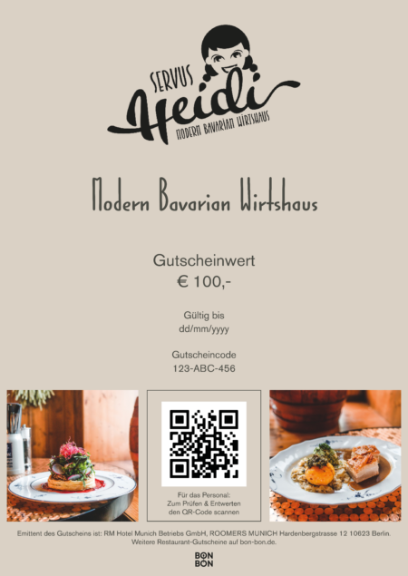 Restaurant-Gutschein für Servus Heidi