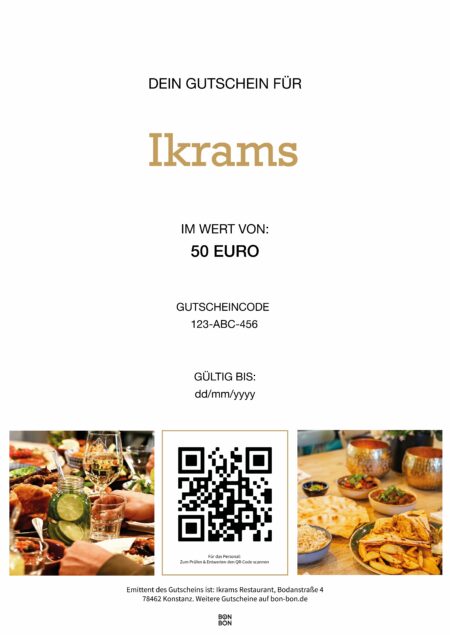 Restaurant-Gutschein für Ikrams