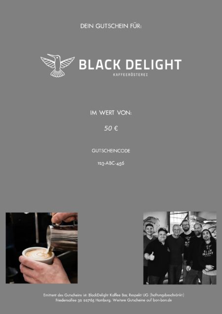 Restaurant-Gutschein für Black Delight Kaffeebar