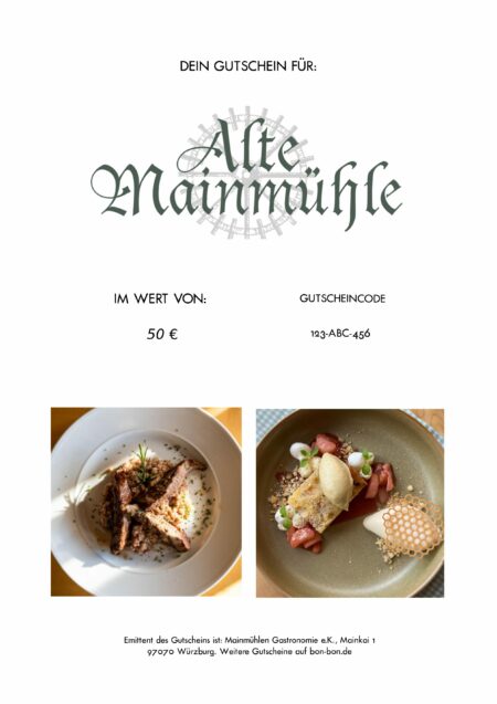 Restaurant-Gutschein für Alte Mainmühle