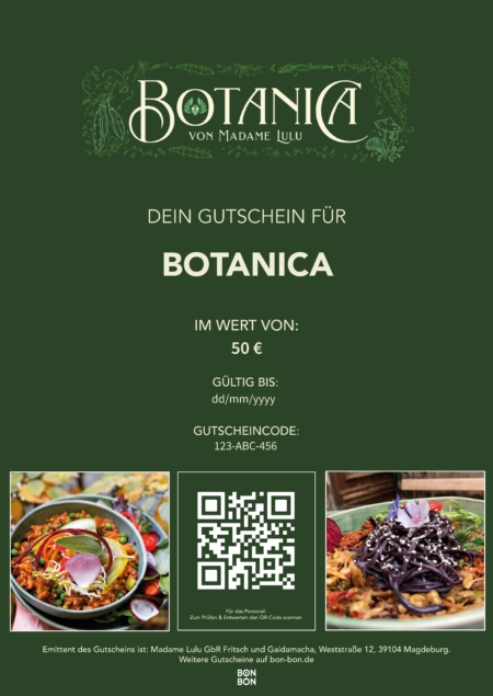 Restaurant-Gutschein für Speiselokal Botanica