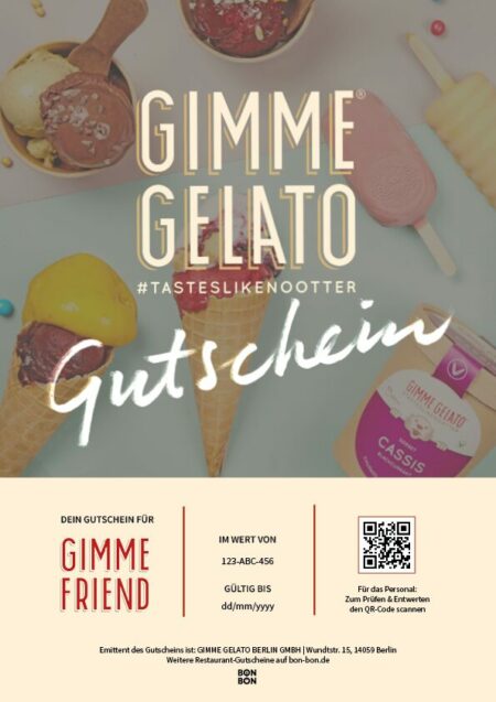 Restaurant-Gutschein für Gimme Gelato