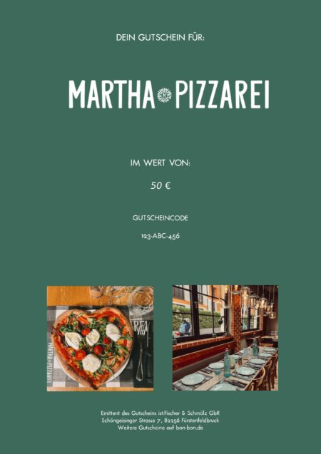 Restaurant-Gutschein für Martha Pizzarei