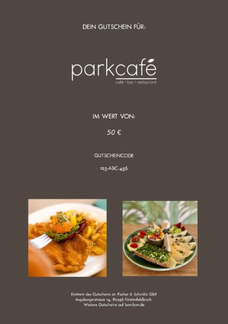 Restaurant-Gutschein für Parkcafé