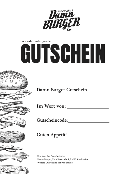 Restaurant-Gutschein für Damn Burger