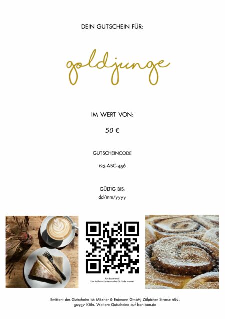 Restaurant-Gutschein für Café Goldjunge