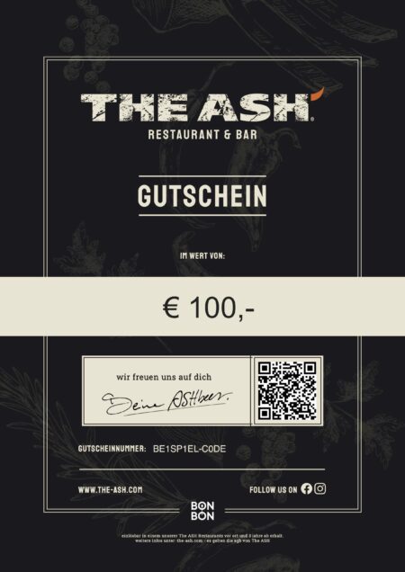 Restaurant-Gutschein für The ASH Black Week Extra Gutschein