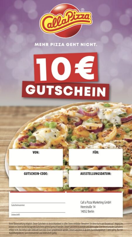 Restaurant-Gutschein für Call A Pizza