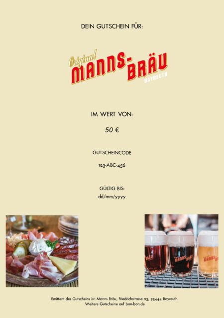 Restaurant-Gutschein für Manns Bräu